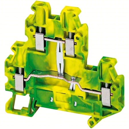 Terminal Block, Screw-On, Green; Yellow MPN:NSYTRV44DPE