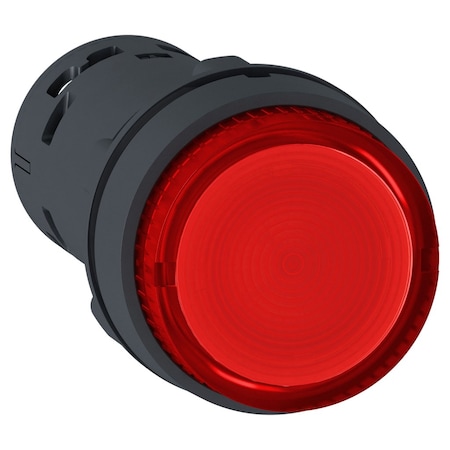 Monolithic illuminated push button, Harmony XB7, plastic, red, 22mm, integral LED, spring return, 230V AC, 1NC MPN:XB7NW34M2