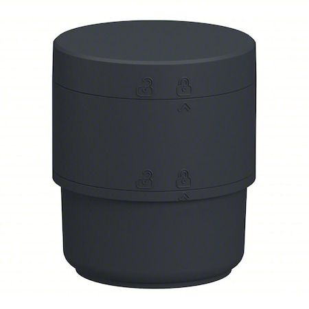 Tower Light Base, 2 13/16 in dia., Gray MPN:XVB7C21B
