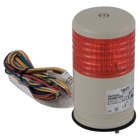 Tower Light Assembly, 24V, Red, 60 mm Dia., 120 13/16 mm Height, LED MPN:XVC6B15SK