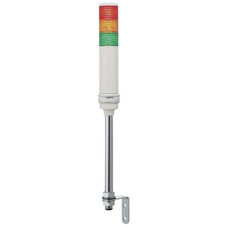 Tower Light Assembly, 24V, Red, Orange, Green, 60 mm Dia., 563 1/8 mm Height, LED MPN:XVC6B35S