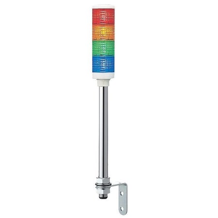 Tower Light Assembly, 24V, Red, Orange, Green, Blue, 60 mm Dia., 548 5/16 mm Height, LED MPN:XVC6B4