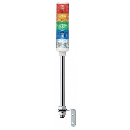 Tower Light Assembly, 24V, Red, Orange, Green, Blue, Clear, 60 mm Dia., 588 5/16 mm Height, LED MPN:XVC6B5