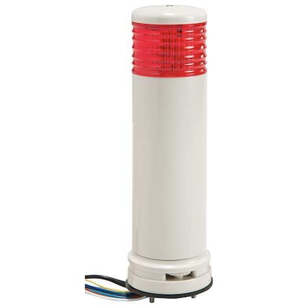 Tower Light Assembly, 100 to 240V, Red, 60 mm Dia., 232 mm Height, LED MPN:XVC6M15SK
