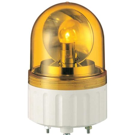 Warning Light, Orange, Rotating Mirror LED, 24V AC/DC, 20 FPM, 3 5/16 in Dia., Surface MPN:XVR08B05