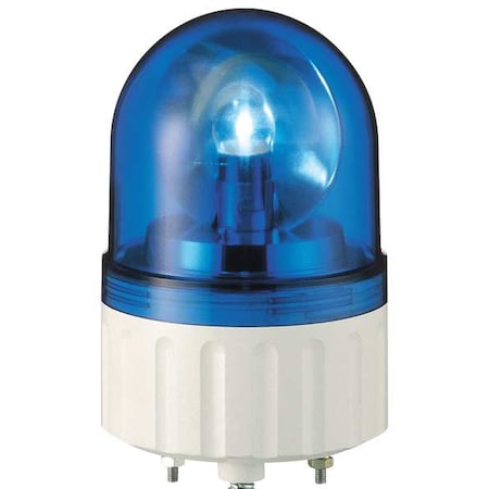 Warning Light, Blue, Rotating Mirror LED, 24V AC/DC, 20 FPM, 3 5/16 in Dia., Surface MPN:XVR08B06