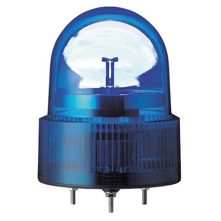 Beacon Light, Blue, LED, 24V AC/DC, 138 FPM, 4 23/32 in Dia., Bolt And Nut MPN:XVR12B06