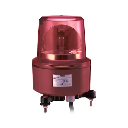 Beacon Light, Red, LED, 24V AC/DC, 162 FPM, 5 1/8 in Dia., Bolt And Nut MPN:XVR13B04L