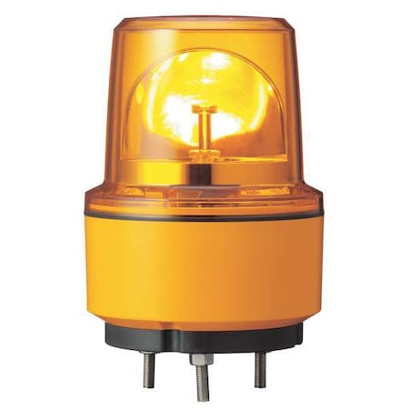 Beacon Light, Orange, LED, 24V DC, 162 FPM, 5 1/8 in Dia., Bolt And Nut MPN:XVR13B05