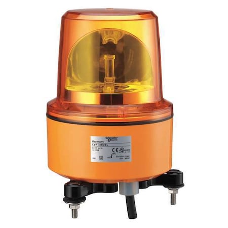 Beacon Light, Orange, LED, 24V AC/DC, 162 FPM, 5 1/8 in Dia., Bolt And Nut MPN:XVR13B05L