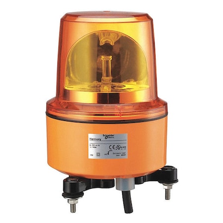 Beacon Light, Red, LED, 120V AC, 162 FPM, 5 1/8 in Dia., Bolt And Nut MPN:XVR13G04L