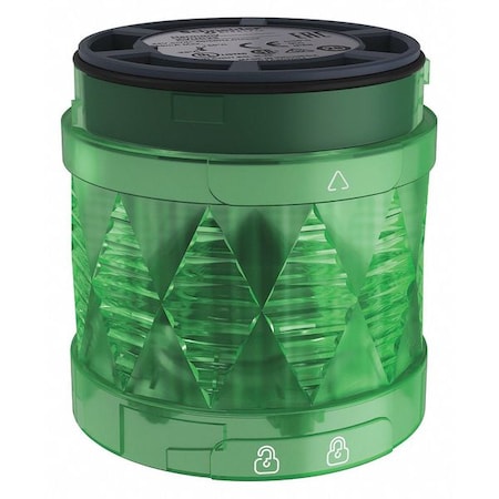 Tower Light Module, 24V AC, 24V DC, Green, 60 mm Dia., 3 5/8 in Height, LED, XVU Series MPN:XVUC43