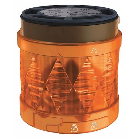 Tower Light Module, 24V AC, 24V DC, Orange, 60 mm Dia., 3 5/8 in Height, LED, XVU Series MPN:XVUC45