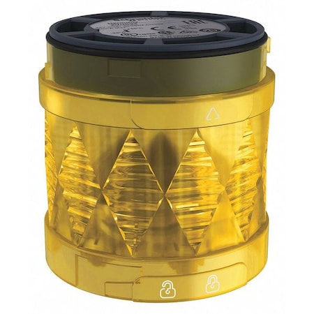 Tower Light Module, 24V AC, 24V DC, Yellow, 60 mm Dia., 3 5/8 in Height, LED, XVU Series MPN:XVUC48