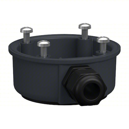 Tower Light Adapter, 2 5/8 in dia., Gray MPN:XVZ07