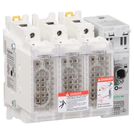 Switch disconnector fuse, TeSys GS, 3P, 30A, fuse type UL, size J MPN:GS2EU3N