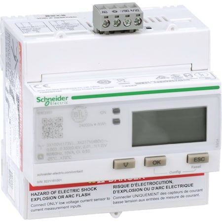 IEM3465 energy meter - BACnet - 1 DI - 1 DO - multi-tariff - LVCT MPN:A9MEM3465