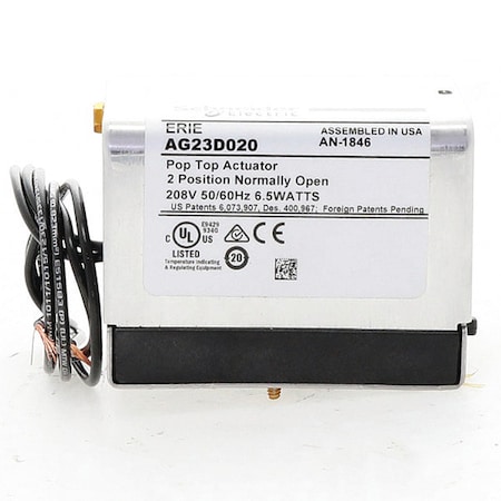 Electric Actuator, 208V, Normally Open MPN:AG23D020