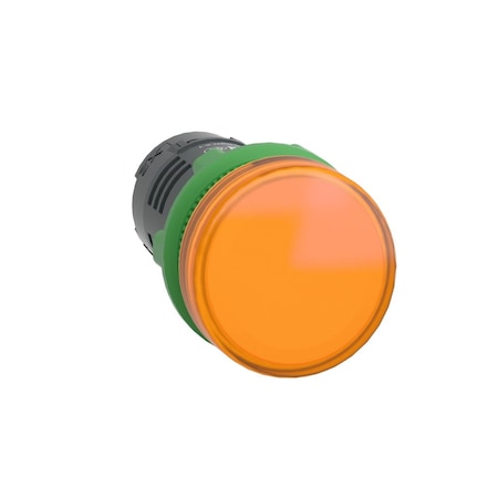 Monolithic pilot light, Harmony XB5, grey plastic, orange, 22mm, universal LED, plain lens, 24V AC DC MPN:XB5EVB5