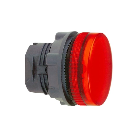 Head for pilot light, Harmony XB5, red, 22 mm grooved lens ba9s bulb MPN:ZB5AV04S
