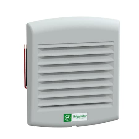 ClimaSys forced vent. IP54, 58m3/h, 24V DC, with outlet grille and filter G2 MPN:NSYCVF38M24DPF