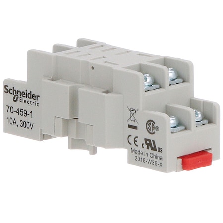 Rly Sockt, Stndrd, Squre, 8 Pin, Scrw Clamp MPN:70-459-1