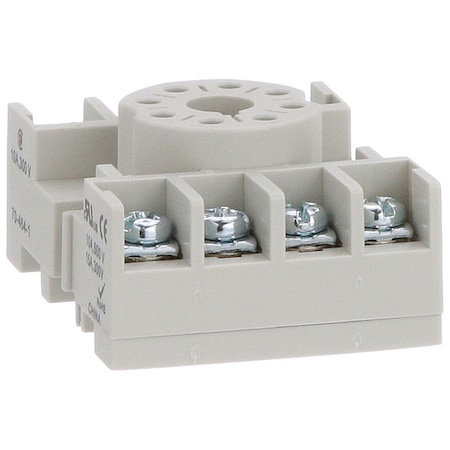 Relay Socket, 15 A, DIN-Rail Socket Mounting, 8 Pins, A Socket, DPDT, Standard, Finger Safe MPN:70-464-1