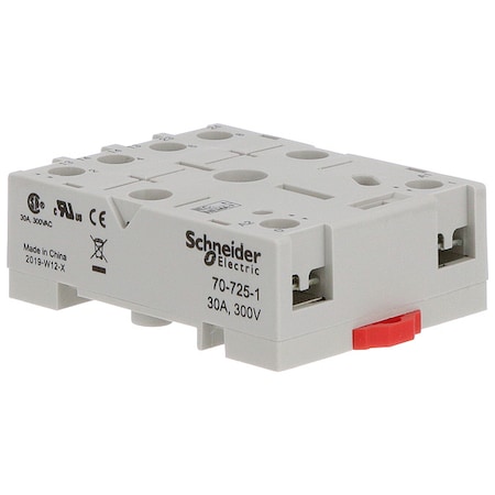 Relay Scket, Finger Safe, Square, 6 Pin, 30A MPN:70-725-1