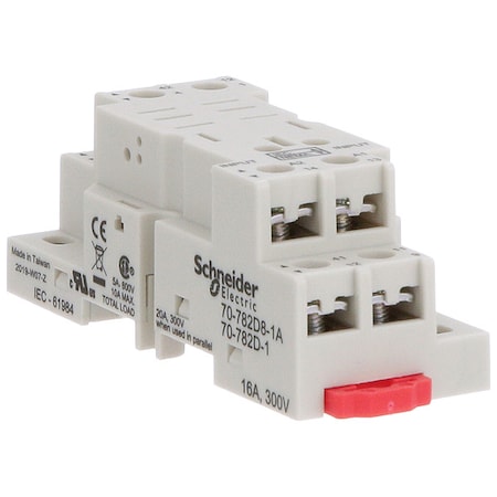 Relay Socket, Finger Safe, Square, 8 Pin MPN:70-782D8-1A