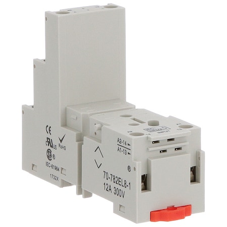 Rlay Sckt, Elvatr, Squre, 8 Pin, Scrw Clamp MPN:70-782EL8-1