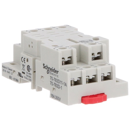 Relay Socket, Finger Safe, Square, 11 Pin MPN:70-783D11-1A