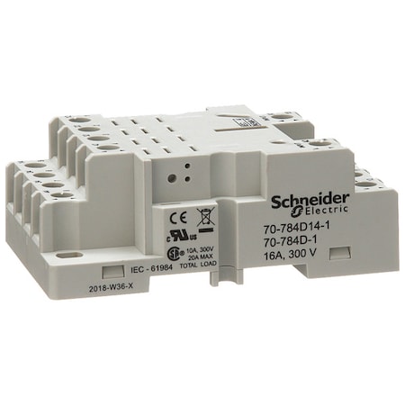 Rlay Scket, Finger Safe, Square, 14 Pin, 16A MPN:70-784D14-1