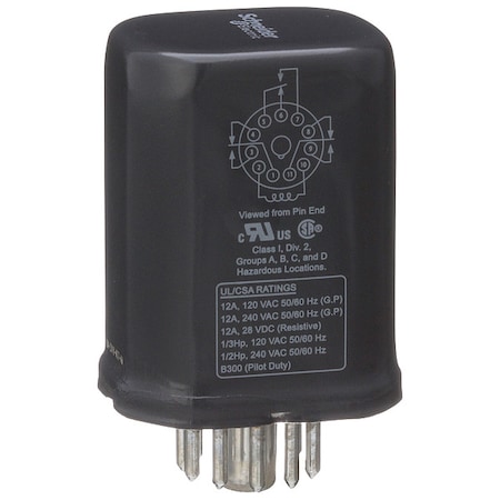 Socket, General Purpose Relay, Octal, 12 A, 11 Pins, Pin MPN:750XCXH-24A