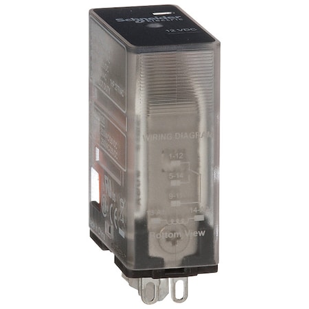 Socket, General Purpose Relay, Square, 15 A, 5 Pins, Faston Connector MPN:781XAXRC-12D