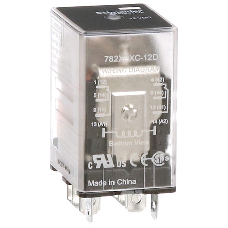 Socket, General Purpose Relay, Square, 15 A, 8 Pins, Faston Connector MPN:782XBXC-12D