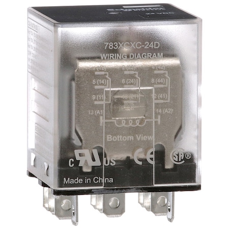 Socket, General Purpose Relay, Square, 15 A, 11 Pins, Faston Connector MPN:783XCXC-24D