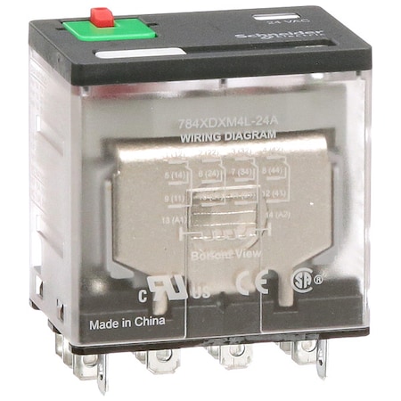 Socket, General Purpose Relay, Square, 15 A, 14 Pins, Faston Connector MPN:784XDXM4L-24A