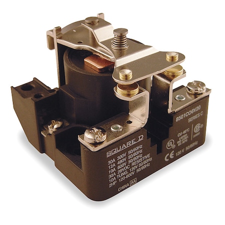 Through Panel, Open Power Relay, Square, 30 A, 4 Pins, Screw MPN:8501CO6V04