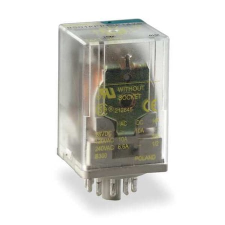 Socket, General Purpose Relay, Octal, 10 A, 8 Pins, Pin MPN:8501KPDR12V51