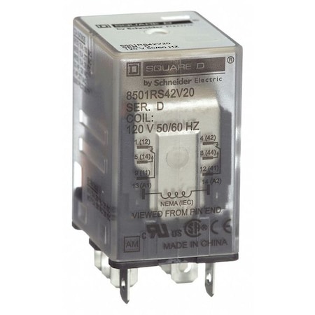 Socket, General Purpose Relay, Square, 15 A, 8 Pins, Quick Connect MPN:8501RS42V20