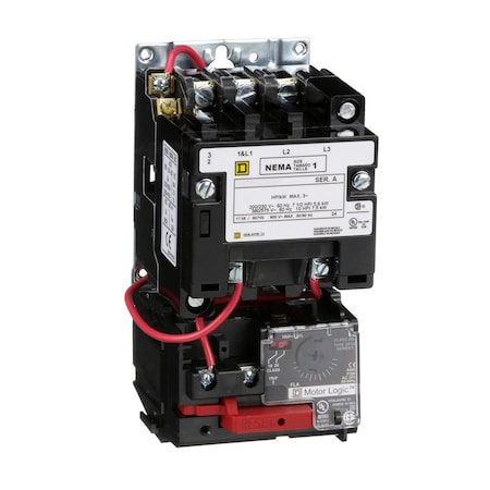 NEMA Magnetic Motor Starter, Non-Reversing, No Auxiliary Contacts, 120V AC, 3 P, Screw Clamp MPN:8536SCO3V02H308S