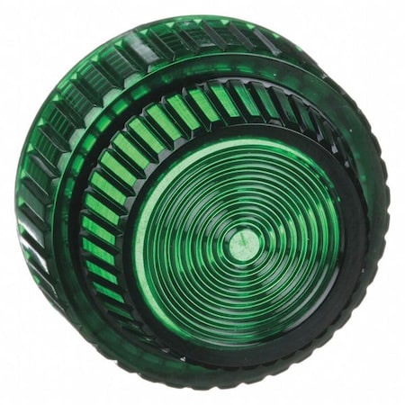 Pilot Light Lens, 30mm, Plastic, Green MPN:9001G31