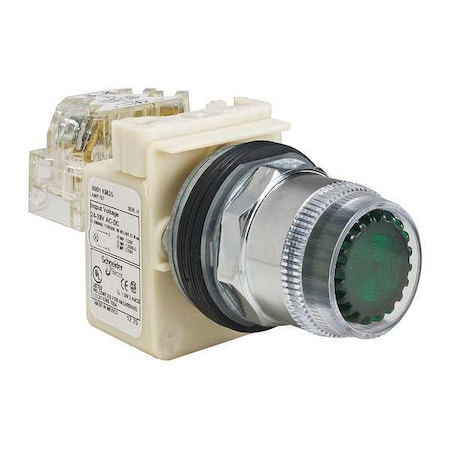 Illuminated Push Button, 30 mm, SPDT, Green MPN:9001K1L35GH13