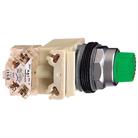 Illuminated Push Button, Extended, Momentary Action, Not Applicable Release, Illuminated, Green MPN:9001K2L35LGGH13