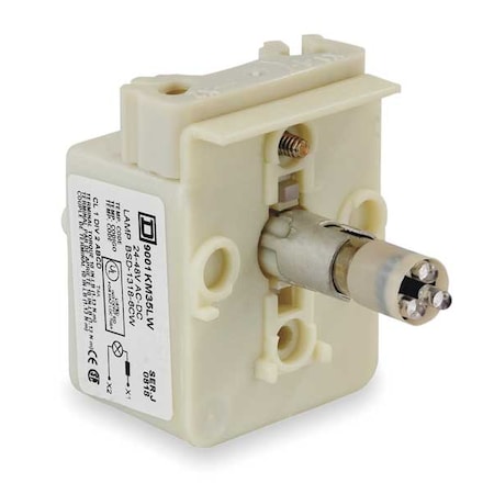 Lamp Module, 30mm, 120VAC/VDC, White, LED MPN:9001KM38LW