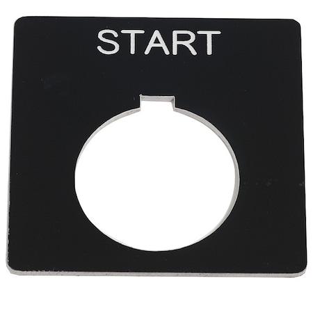 Legend Plate, Start, White/Black, Square MPN:9001KN101BP