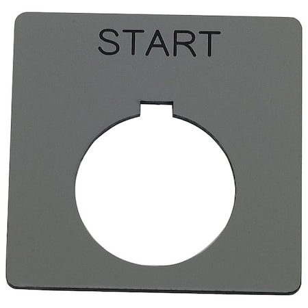 LegendPlate, Start, Black/Silver, Square MPN:9001KN101SP