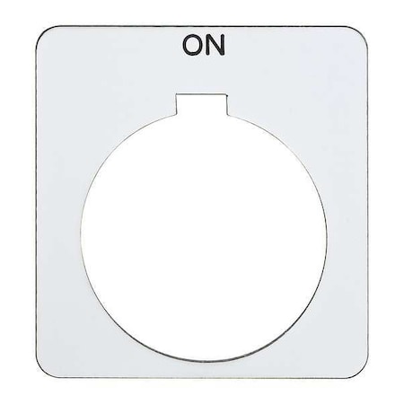 Legend Plate, On, Black/White, Square MPN:9001KN203WP