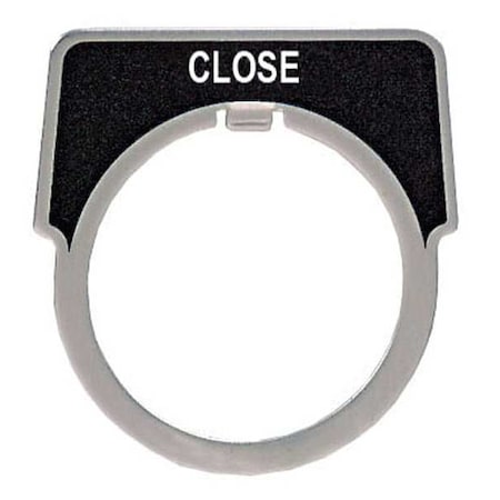 LegendPlate, Close, Silver/Blk, Half-Round MPN:9001KN208