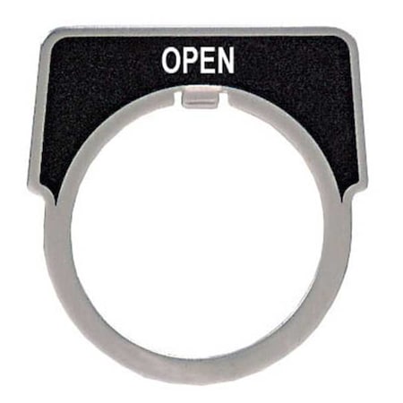 LegendPlate, Open, Silver/Black, Half-Round MPN:9001KN209
